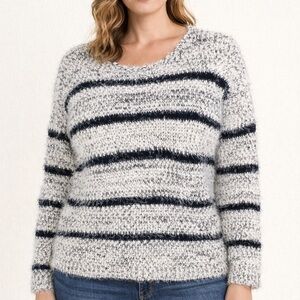Calvin Klein Thick Fuzzy Soft Eyelash Sweater